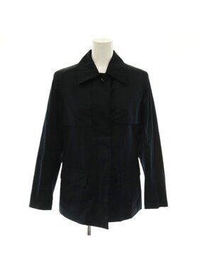 Max Mara Silver Tag Short Coat Soutien Collar 36 Black CX